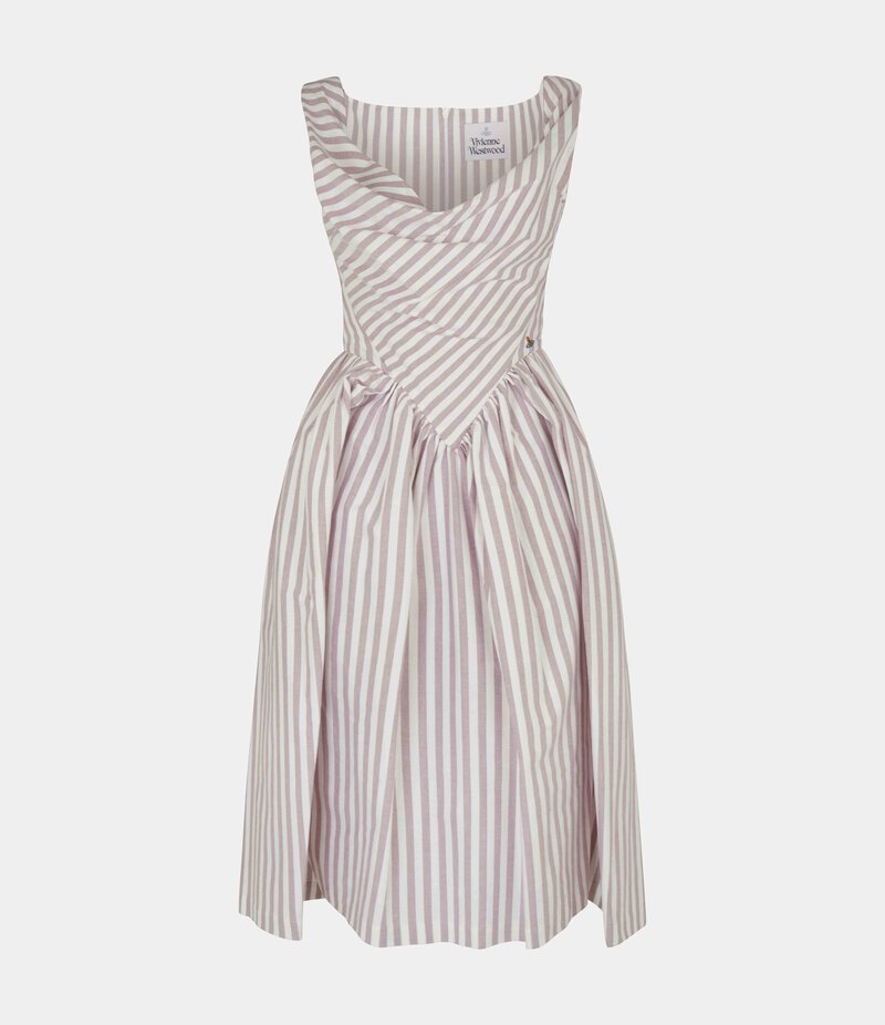 Vivienne Westwood Sunday Dress in Burgundy Stripe