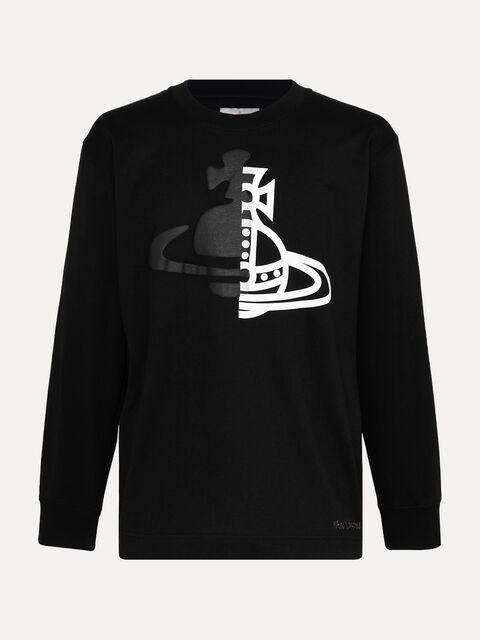 Half and Half Long Sleeve t-shirt 