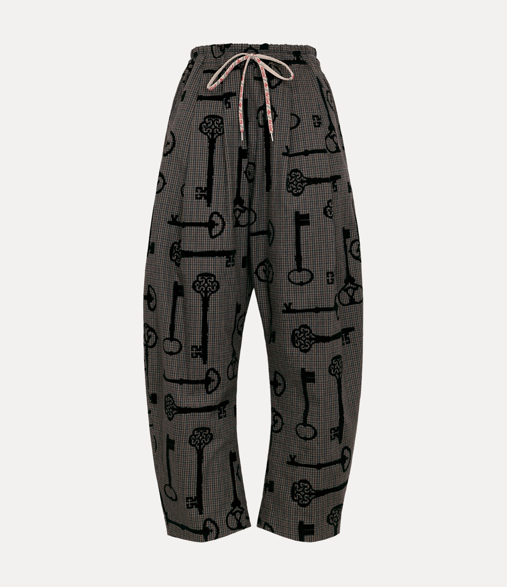 Key Flock Print Trousers