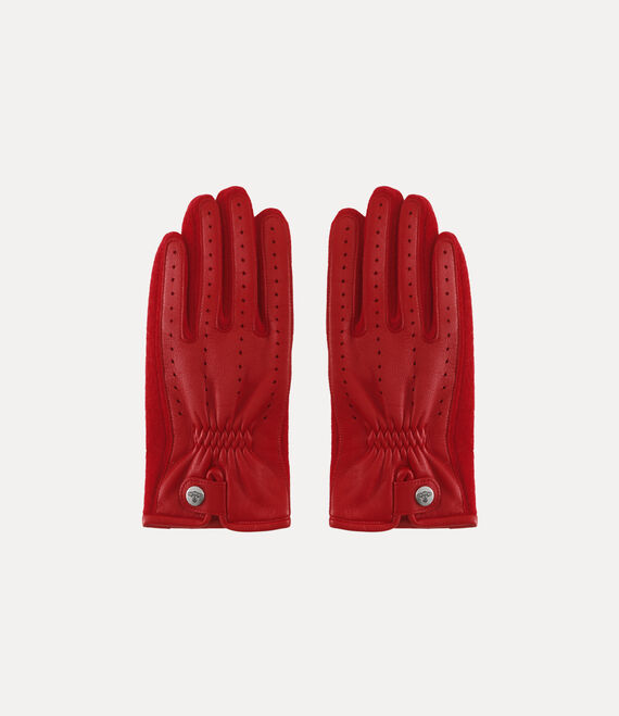 Vivienne Westwood Gloves Leather Sheep Red S Unisex