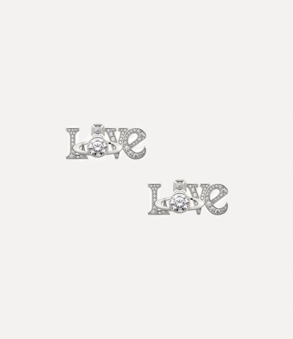 Vivienne Westwood Roderica Earrings In -platinum-white-cz