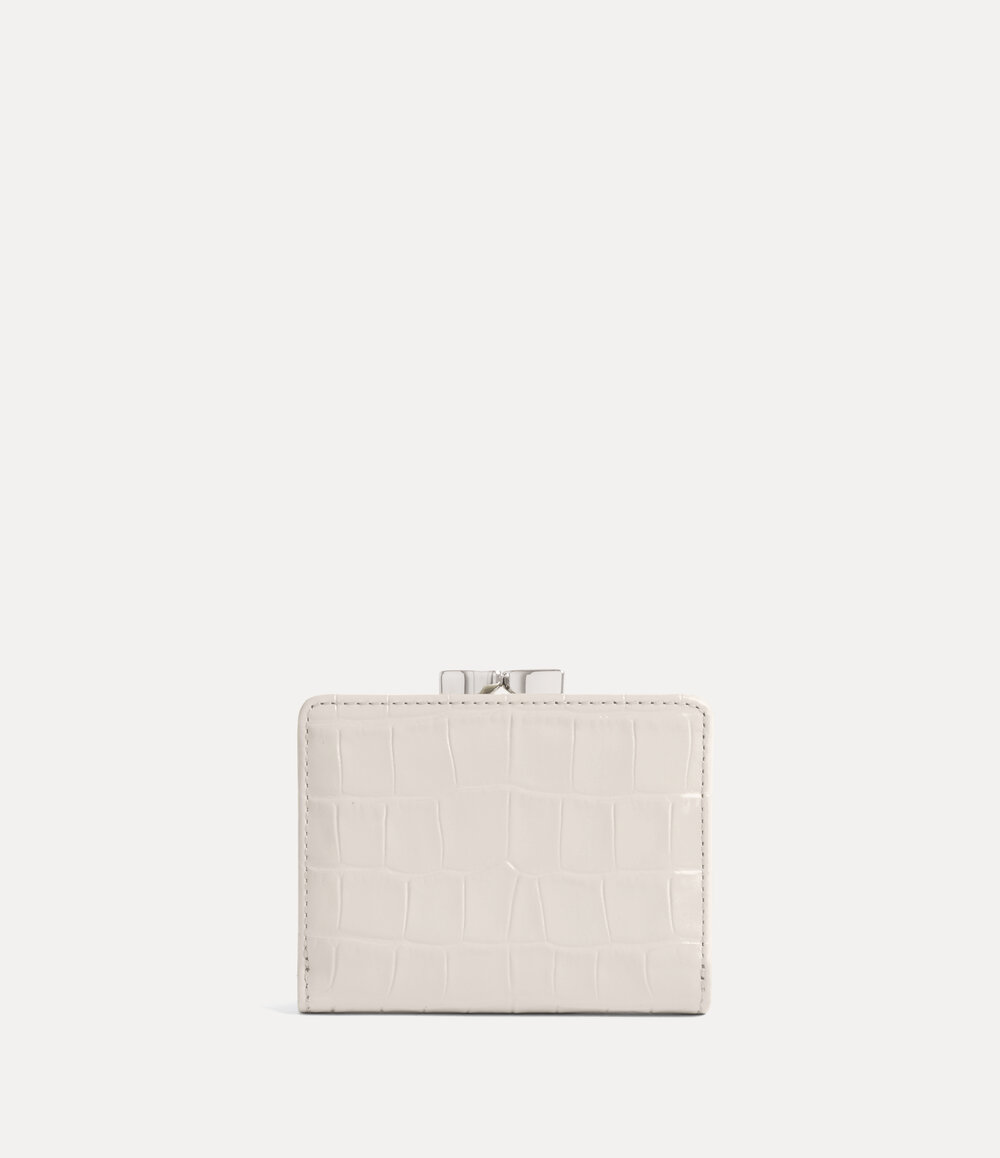 Vivienne Westwood Small Frame Wallet in Pearl White, view 2