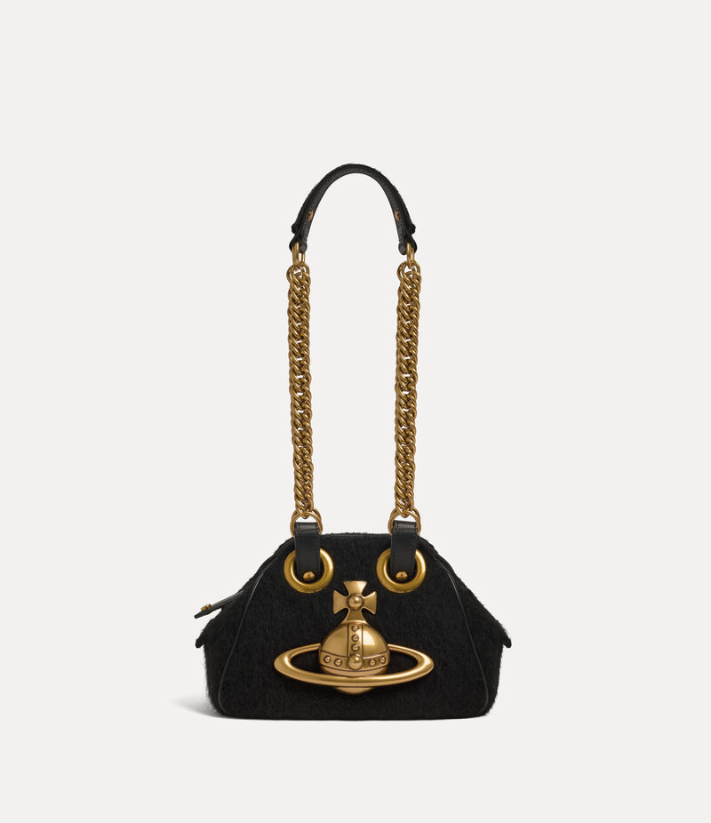 Vivienne Westwood Archive Orb Chain Handbag in Black