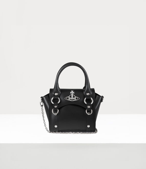 Shop Vivienne Westwood Betty Mini Handbag Chain In Black