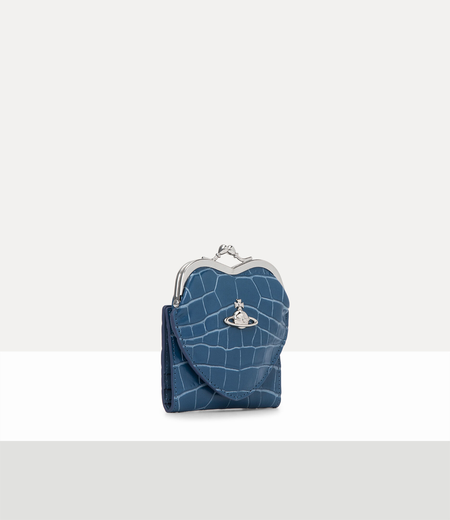 Vivienne Westwood がま口財布 ペトロール 福岡パルコ限定色 Heart Frame Wallet in BLUE | Vivienne Westwood®
