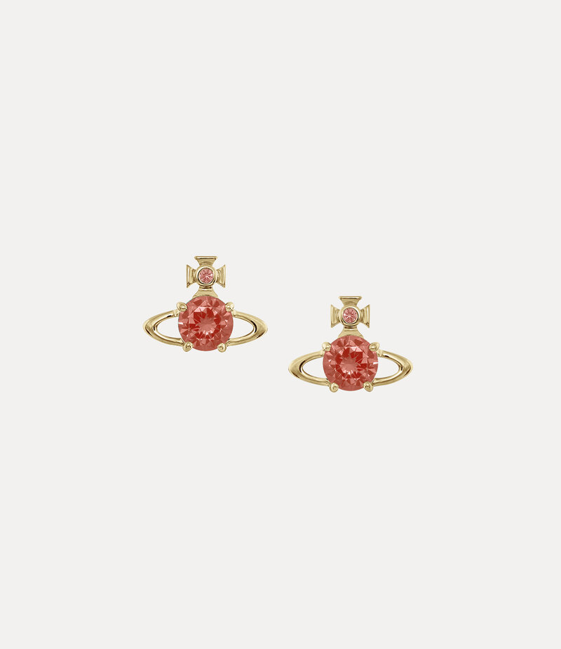 Vivienne Westwood Reina Earrings in Gold Red 5198 Cz