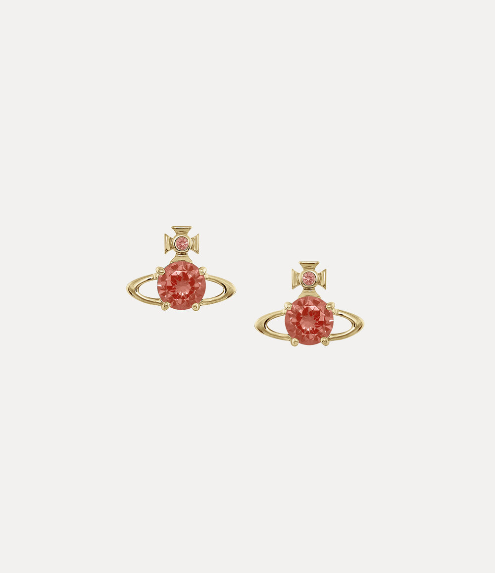Vivienne Westwood Reina Earrings in Gold Red 5198 Cz