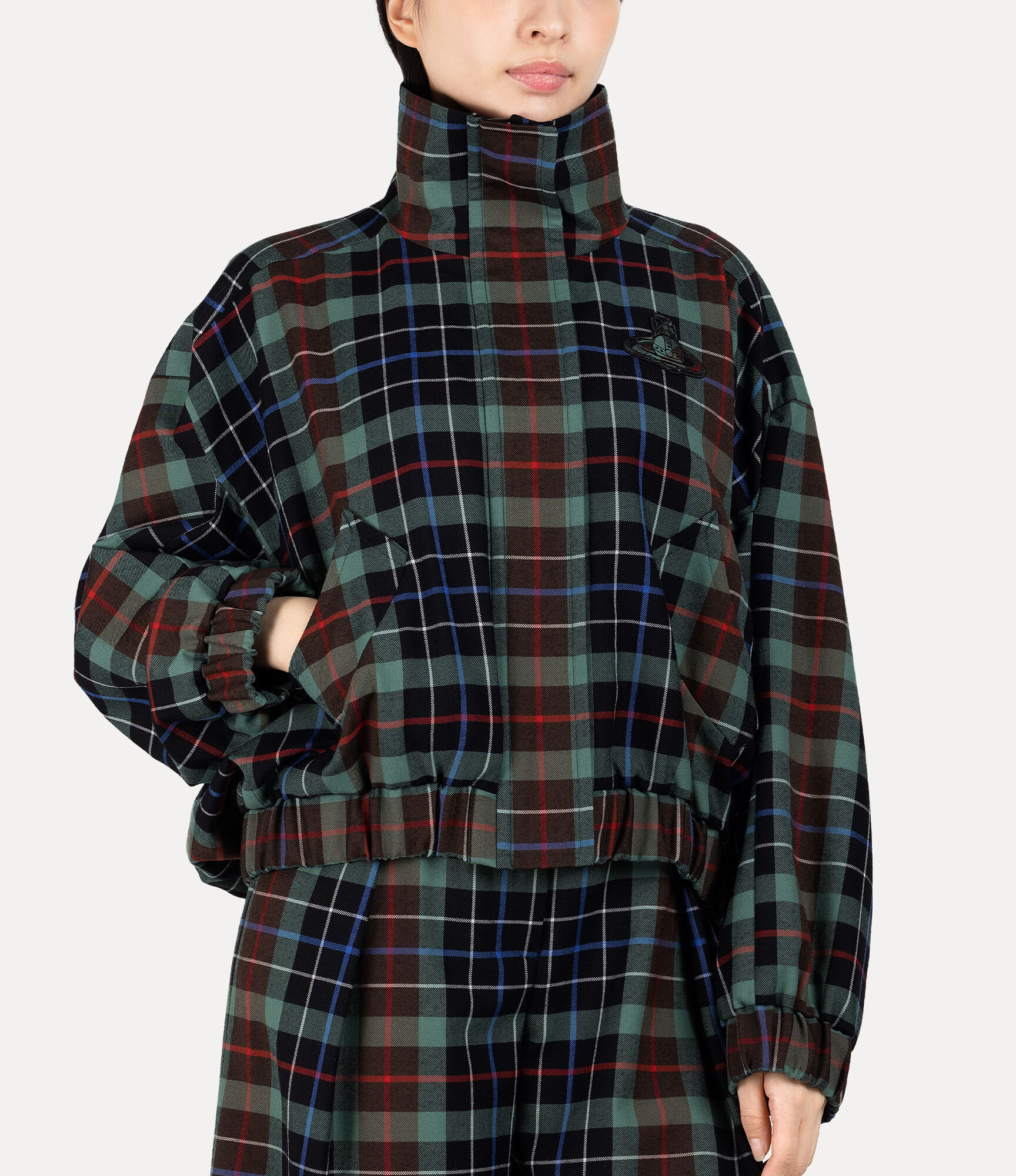 Tartan Check orb Patch Blouson  large image number 4