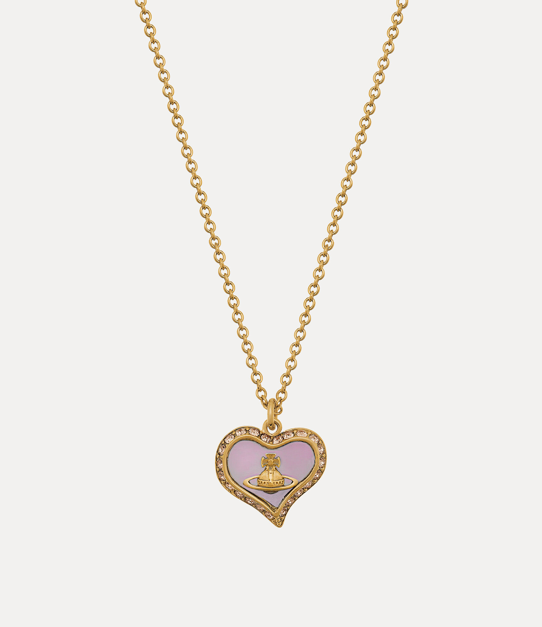 Vivienne Westwood Rose Gold Ariella Red Heart Necklace Argento.com