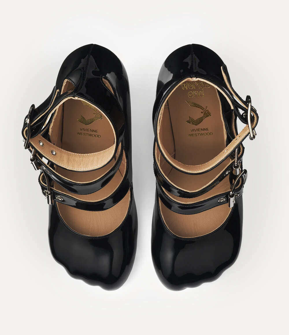 Vivienne Westwood Animal Toe Three-strap Shoe in Black, view 3