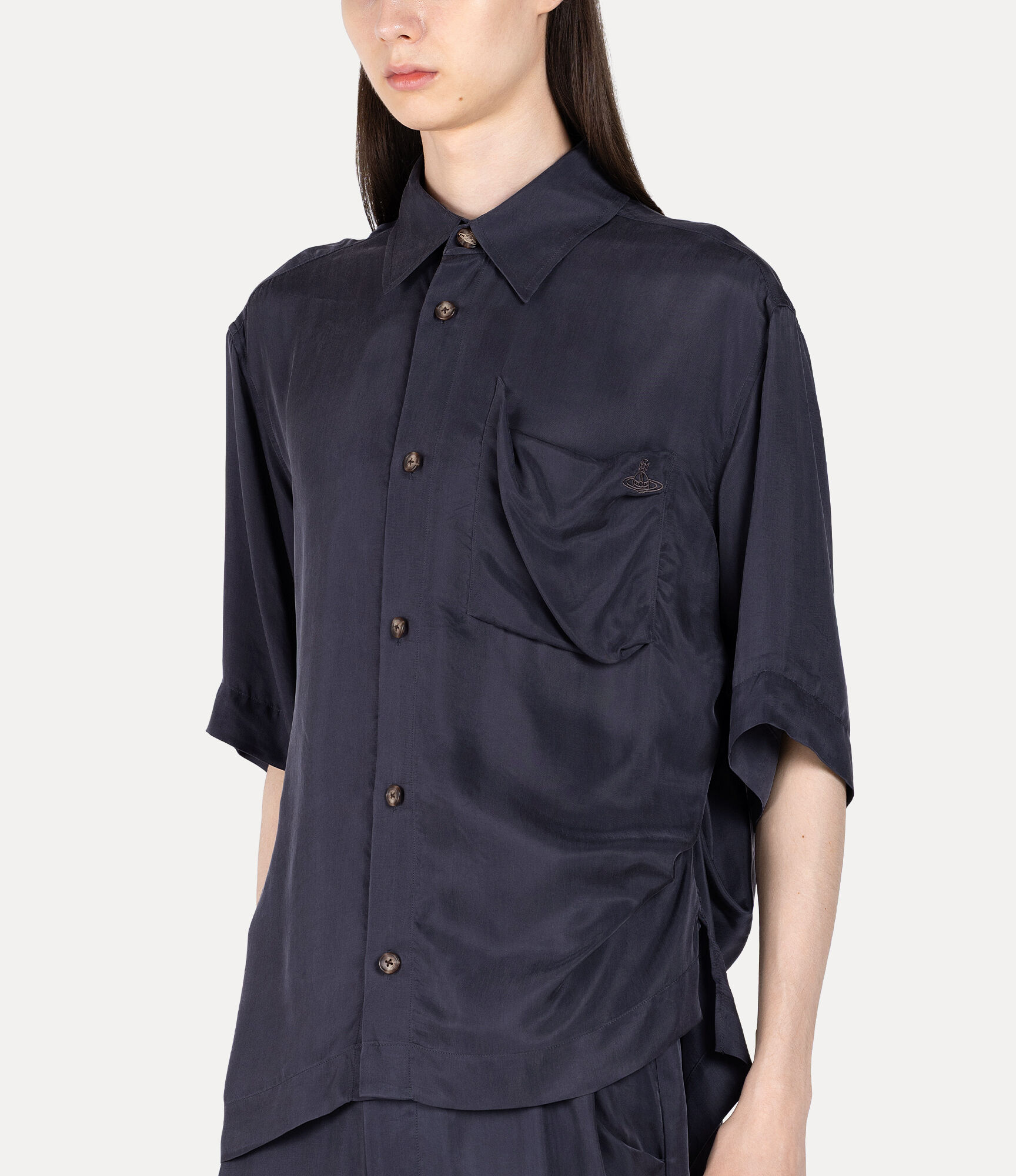 Tuck Short Sleeve Shirt in GRAY | Vivienne Westwood®