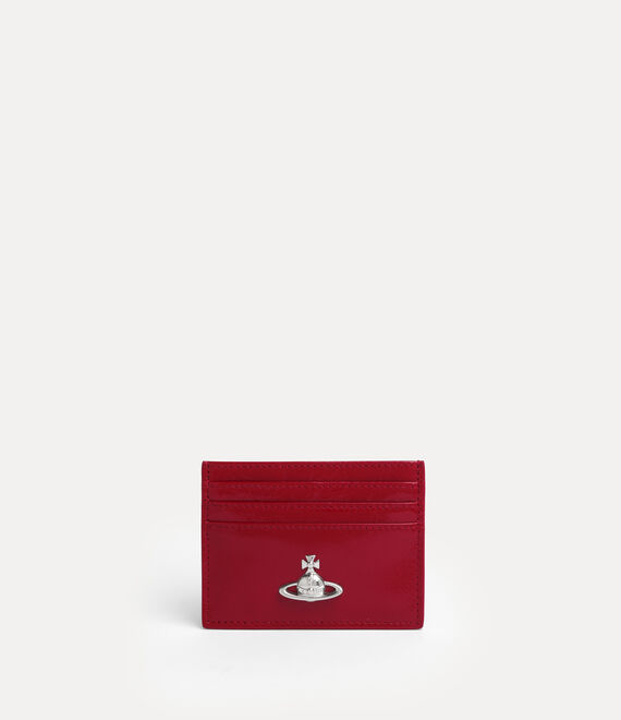 Vivienne Westwood Flat Card Holder Naplak Leather Red One Size Women