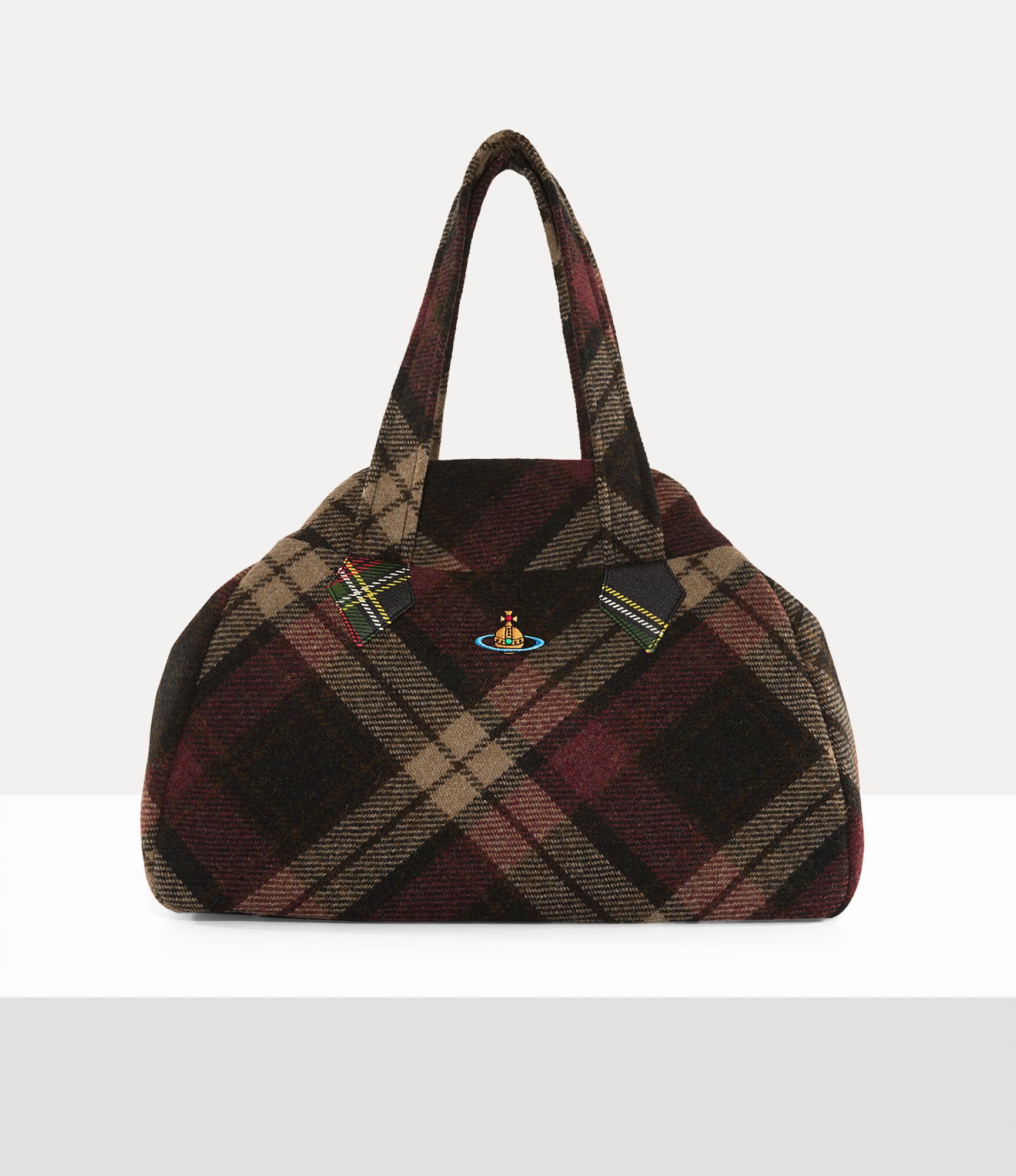 Yasmine Large Archive Handbag in LIGHT-CHECK | Vivienne Westwood®