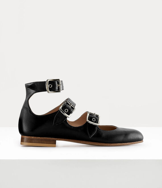 Roman Three Strap Sandals in BLACK | Vivienne Westwood®