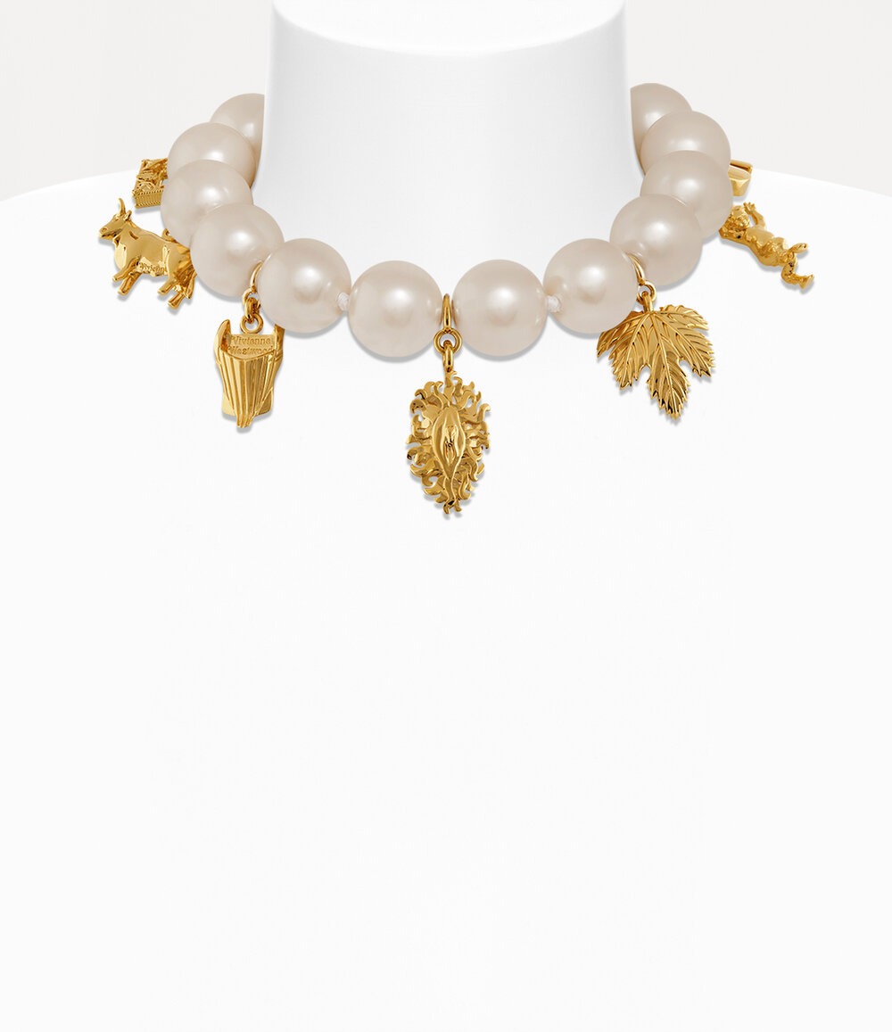 Vivienne Westwood Giant Anglo Pearl Necklace in Gold