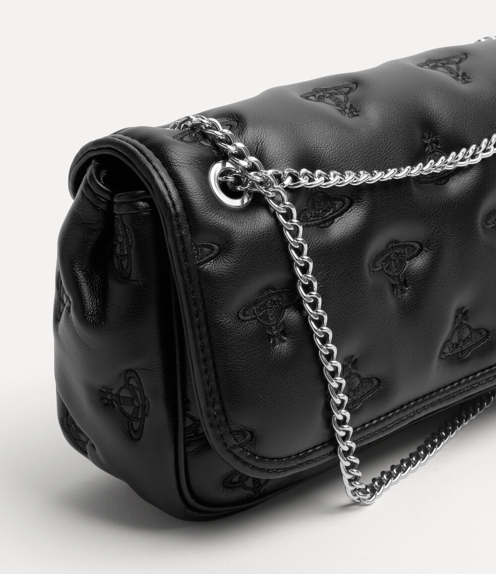 Vivienne Westwood Chain Crossbody Purse in Black, view 5