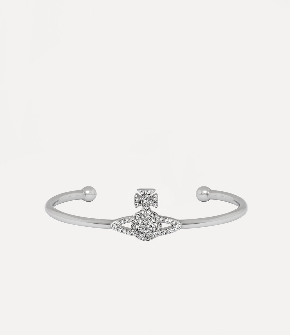 Vivienne Westwood Grace Bas Relief Open Bangle in Silver
