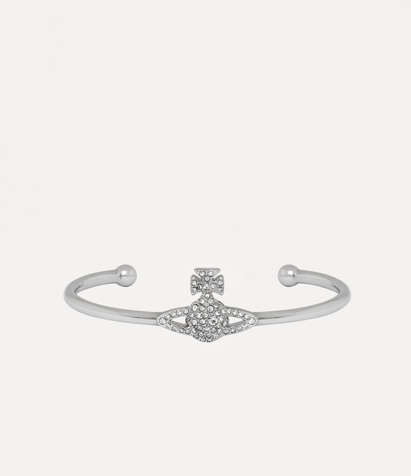 Vivienne Westwood Grace Bas Relief Open Bangle in Silver