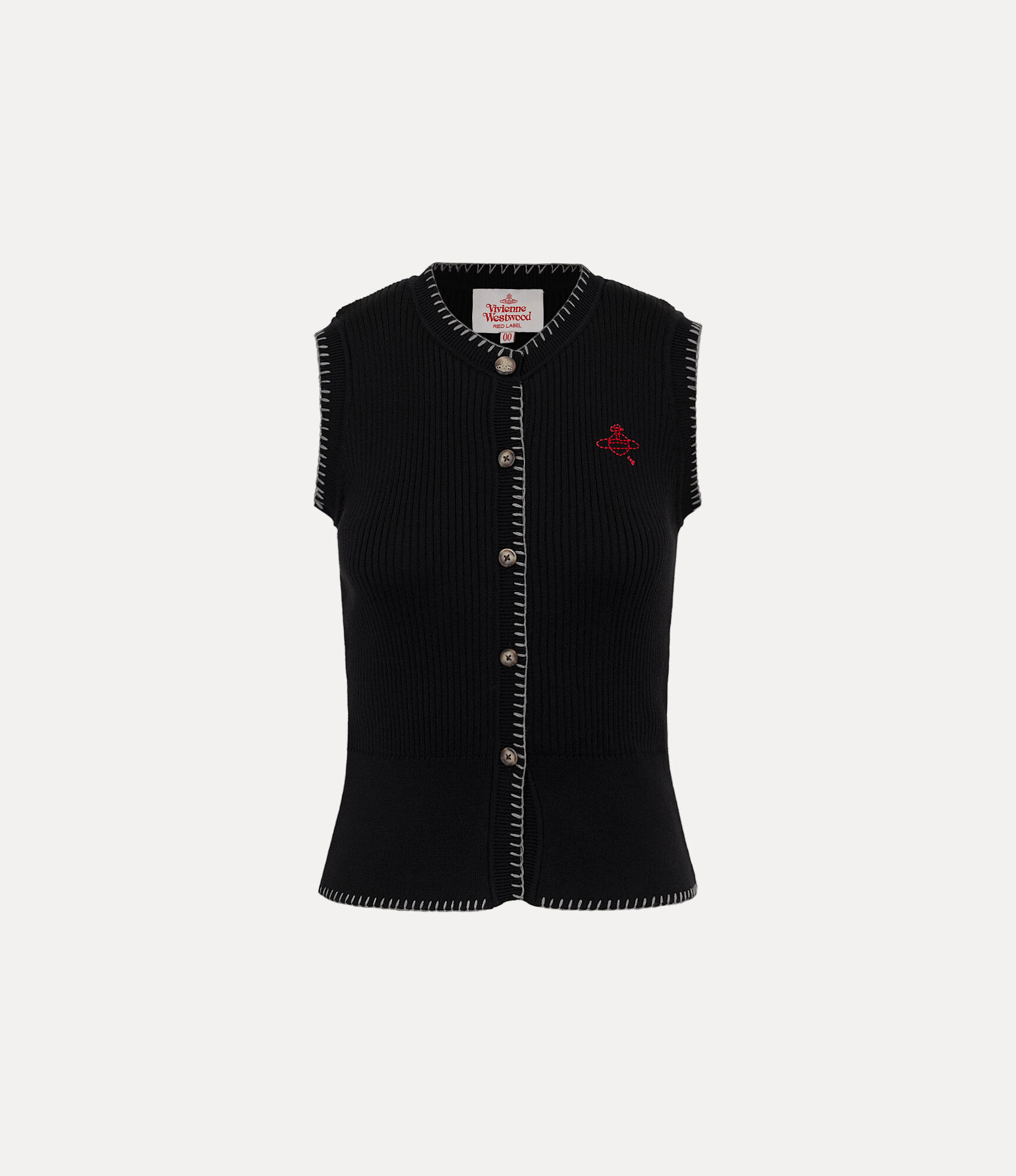 Blanket Stitch Rib Vest