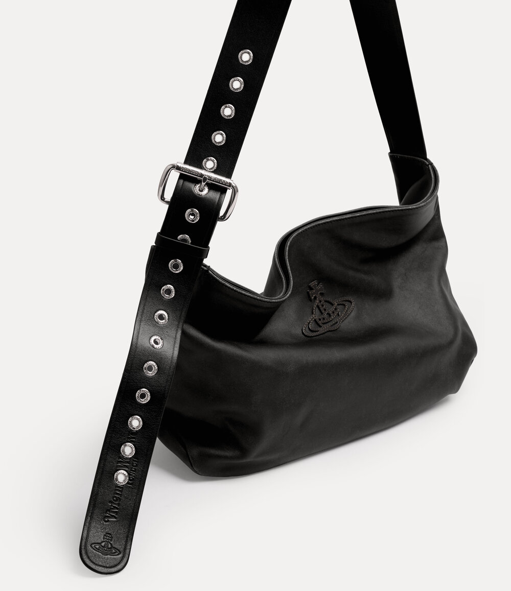 Vivienne Westwood Maxime Medium Shoulder Bag in Off Black, view 5
