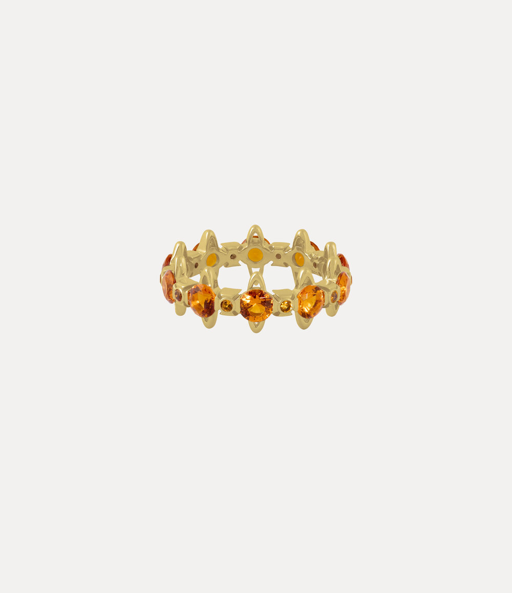 Vivienne Westwood Warwick Ring in Gold Citrine Cz, view 2