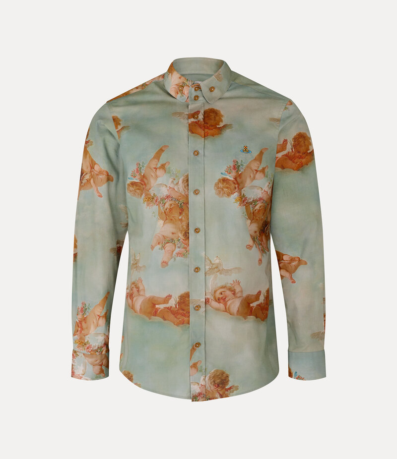 Vivienne Westwood Two Button Krall Shirt in Primavera Cherubs