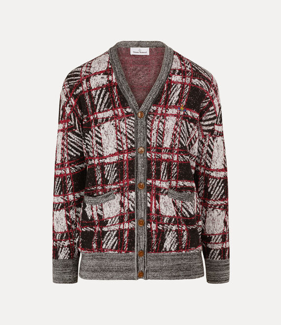 Scribble Check Cardigan 1