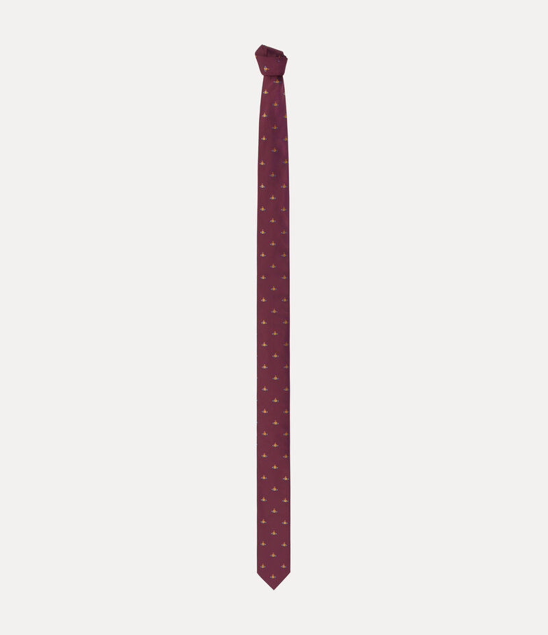 Vivienne Westwood Super Long Tie 8.5cm in Prune