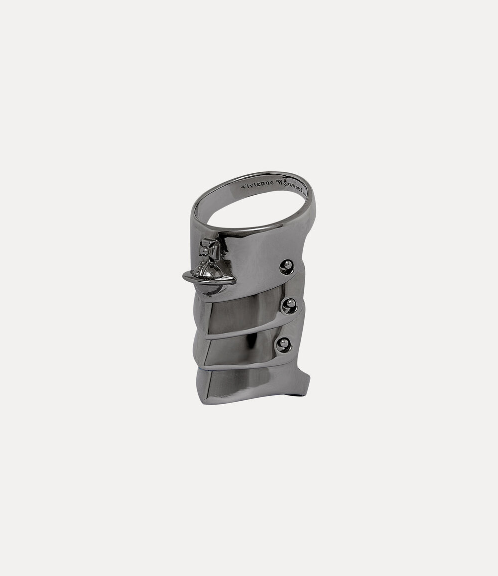 Vivienne Westwood Armour Ring in Gunmetal