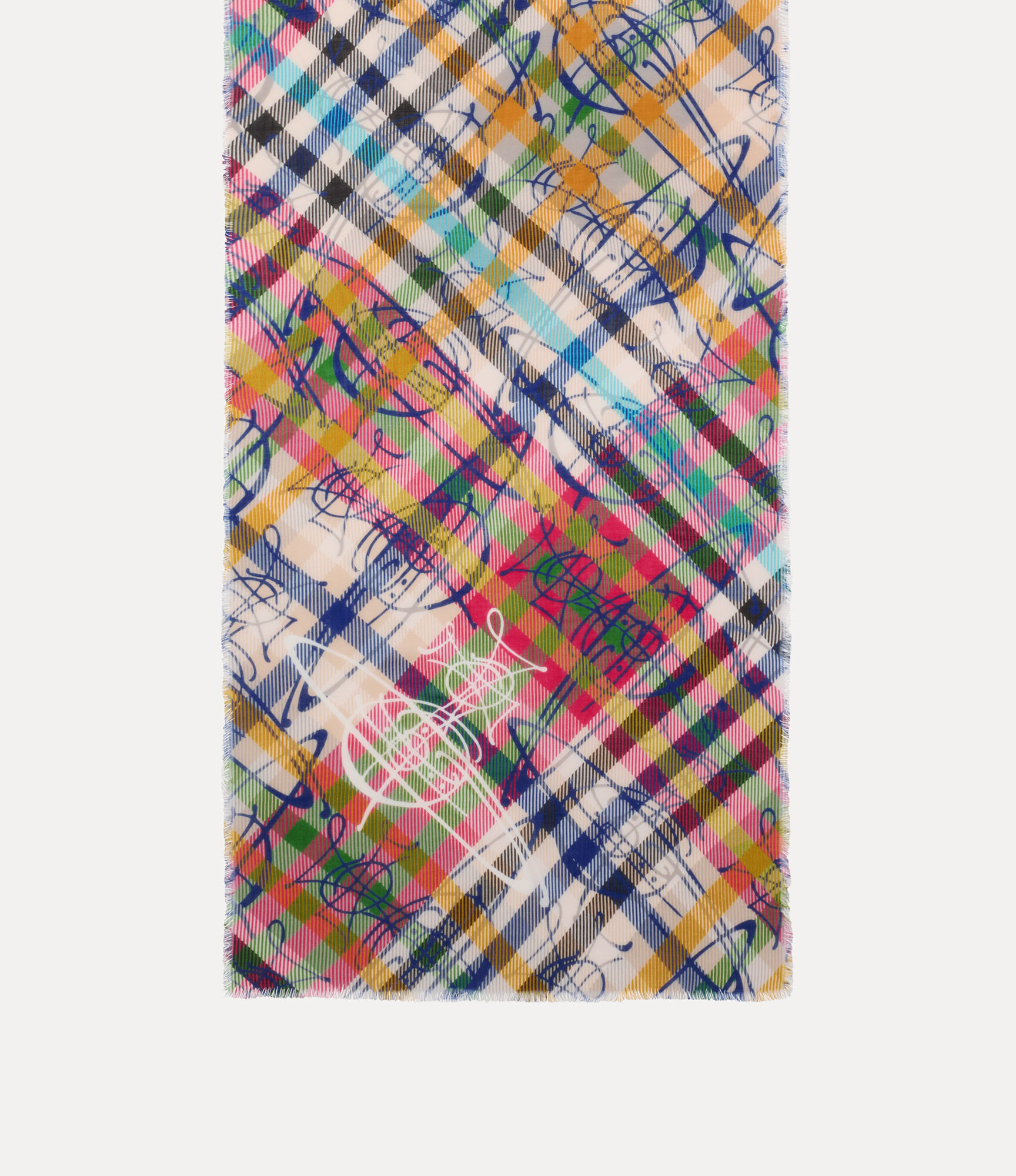 Multi-Check Tartan Scarf  large image number 2