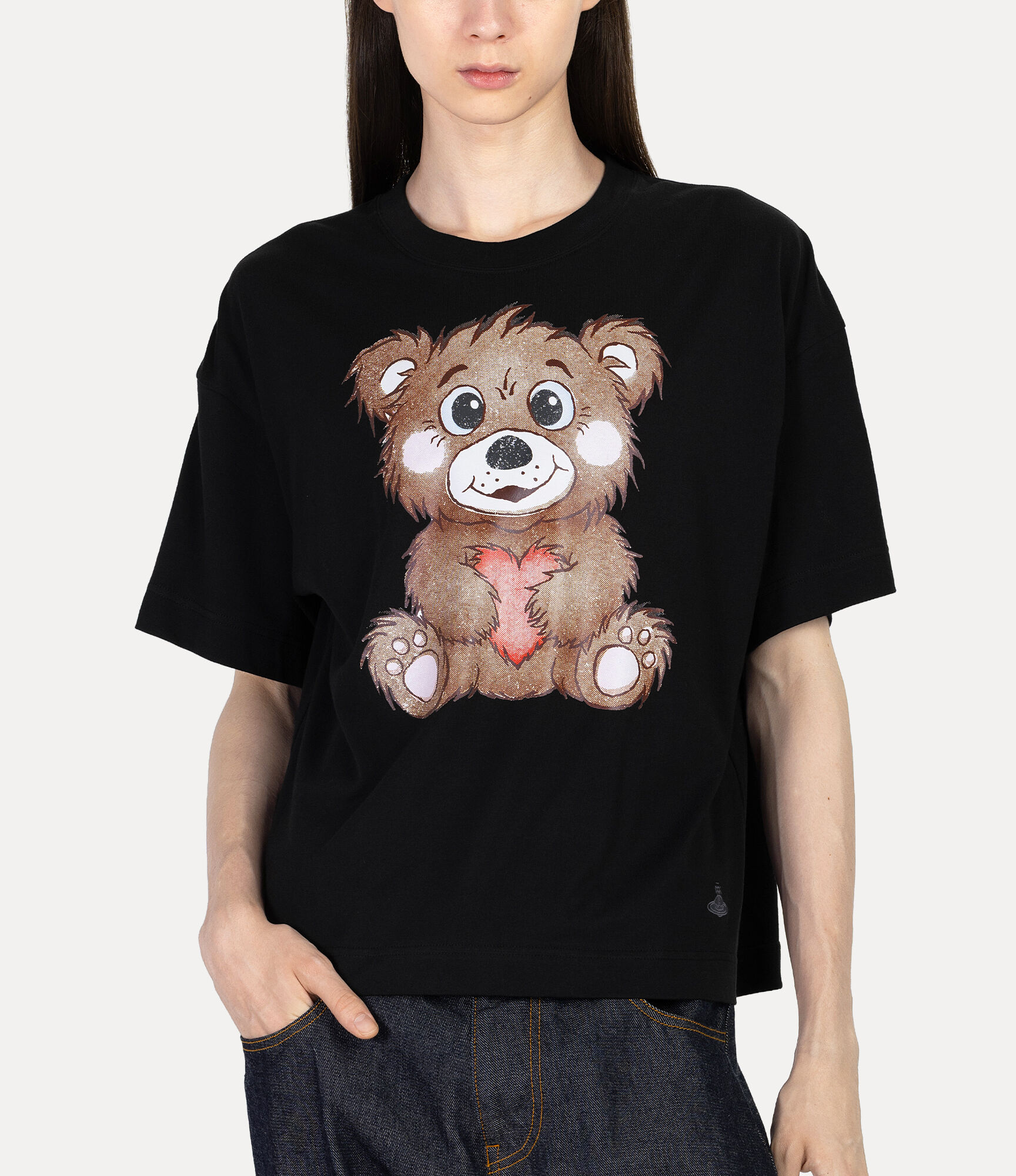 Halftone Bear Short T-shirt  large image number 4