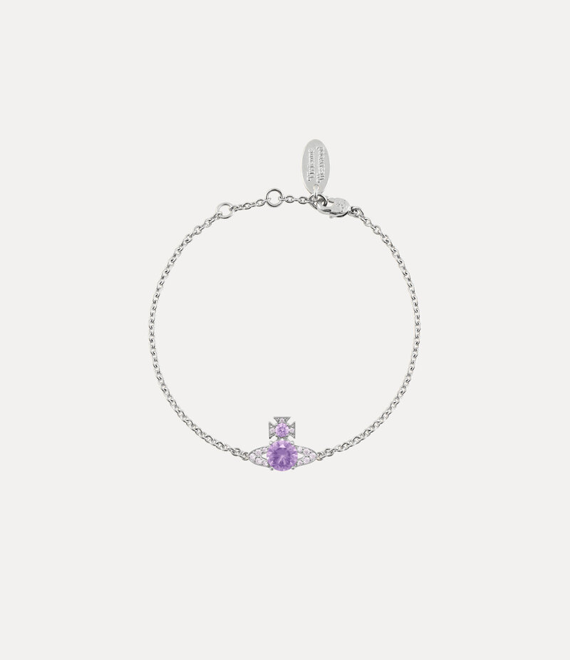 Vivienne Westwood Ismene Bracelet in Platinum Lavender Light Lavender Cz