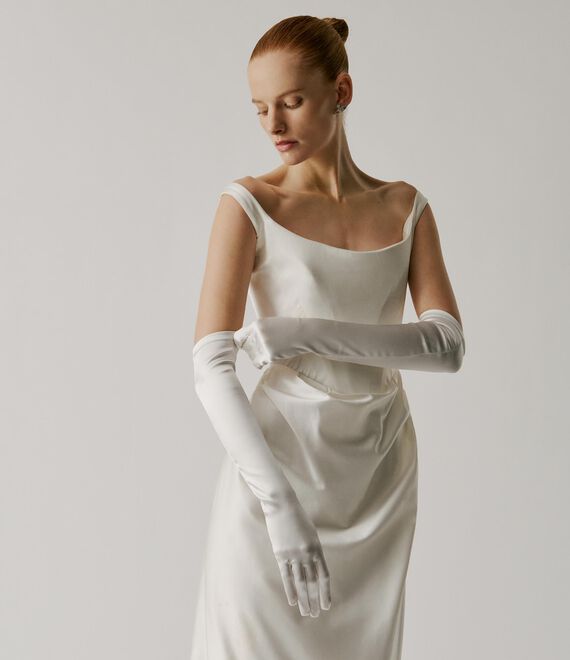 Classic Satin Opera Gloves 32cm