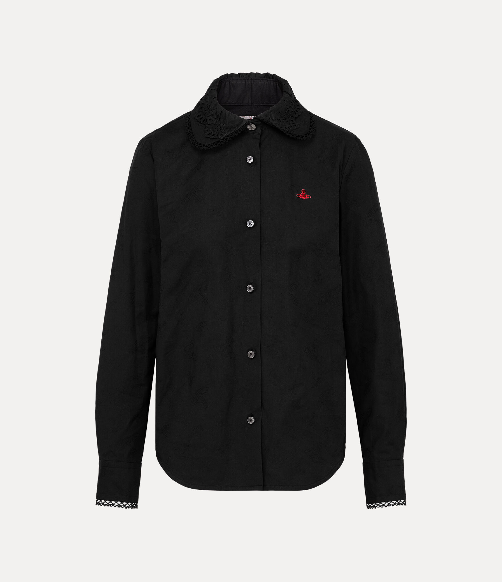 Orb Jacquard Lace Collar Shirt