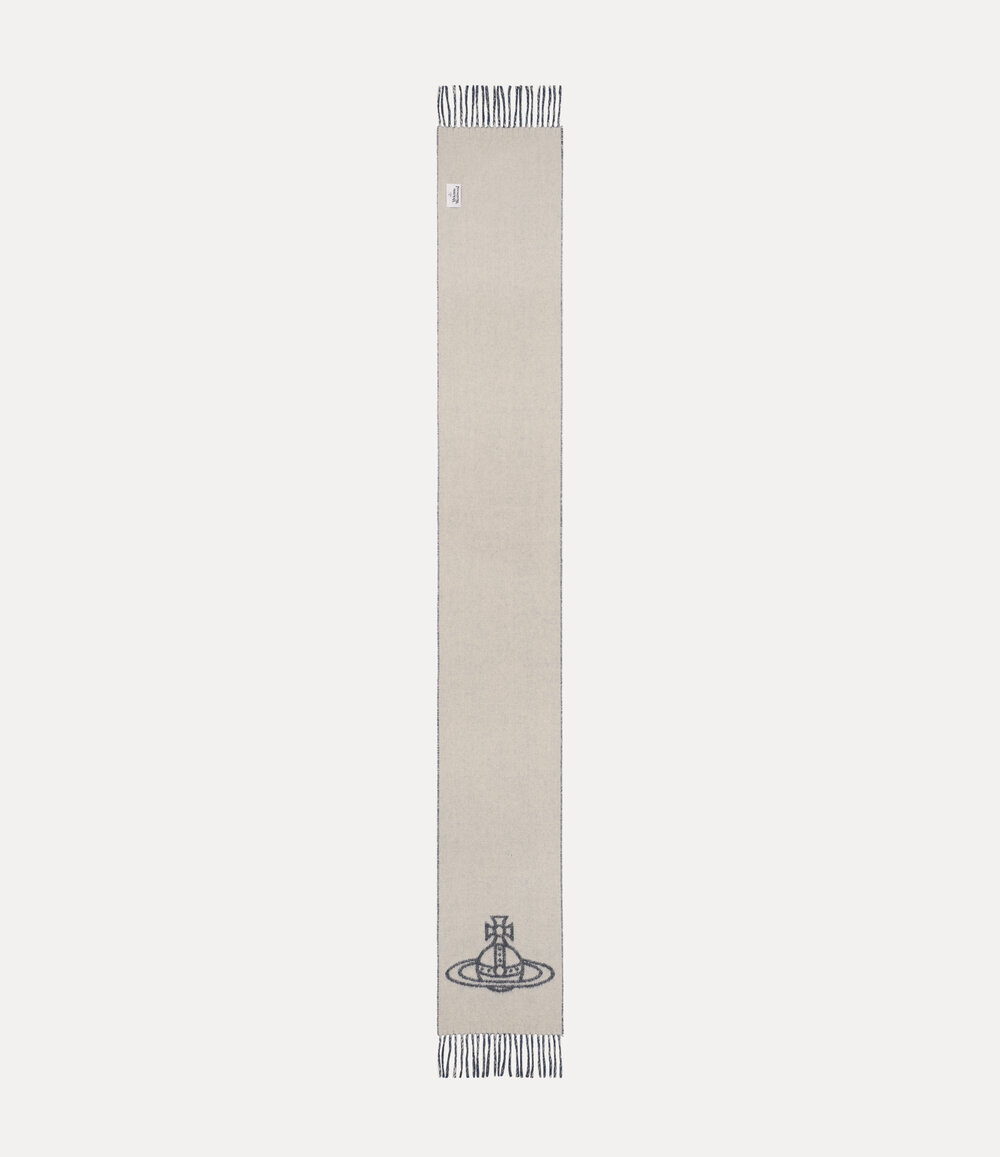 Vivienne Westwood Double Face Scarf Double Face Scarf -Black-white-orb, view 2