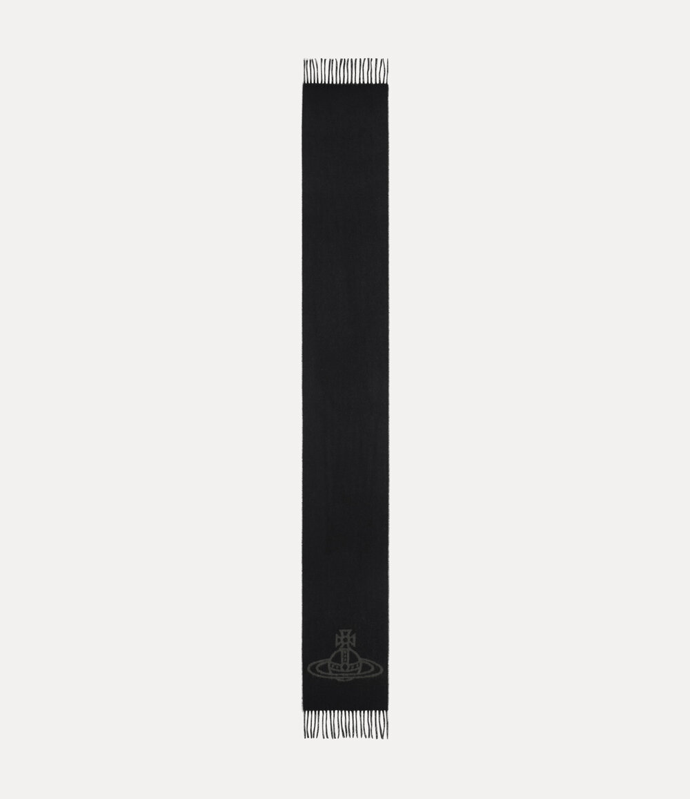 Vivienne Westwood Double Face Scarf Double Face Scarf -Black-white-orb in black white orb