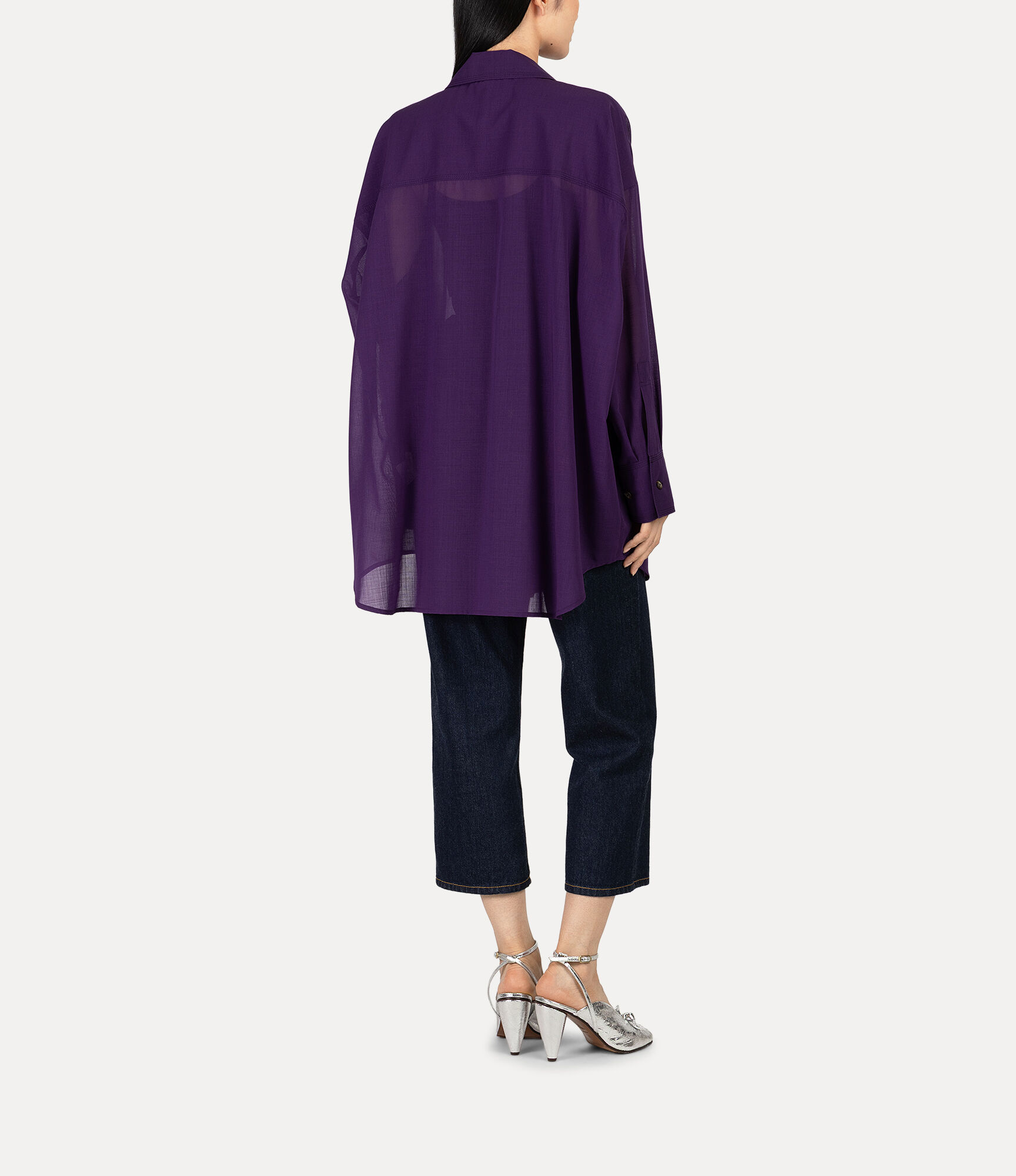 Sheer Wool Oversized Shirt  large image number 3