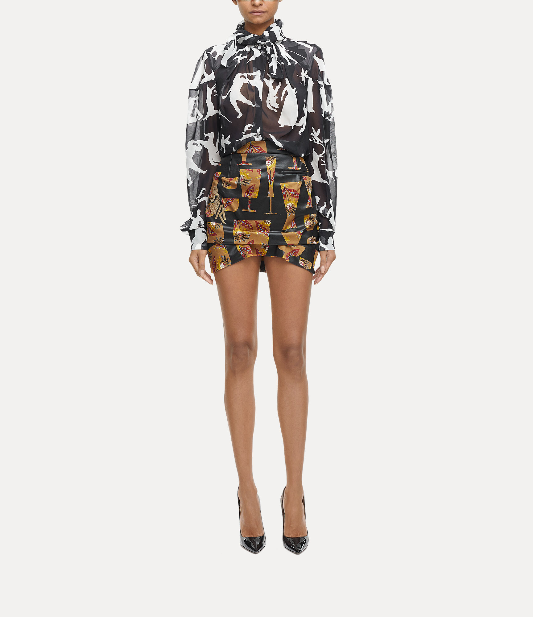Mini pleated pencil skirt  large image number 2