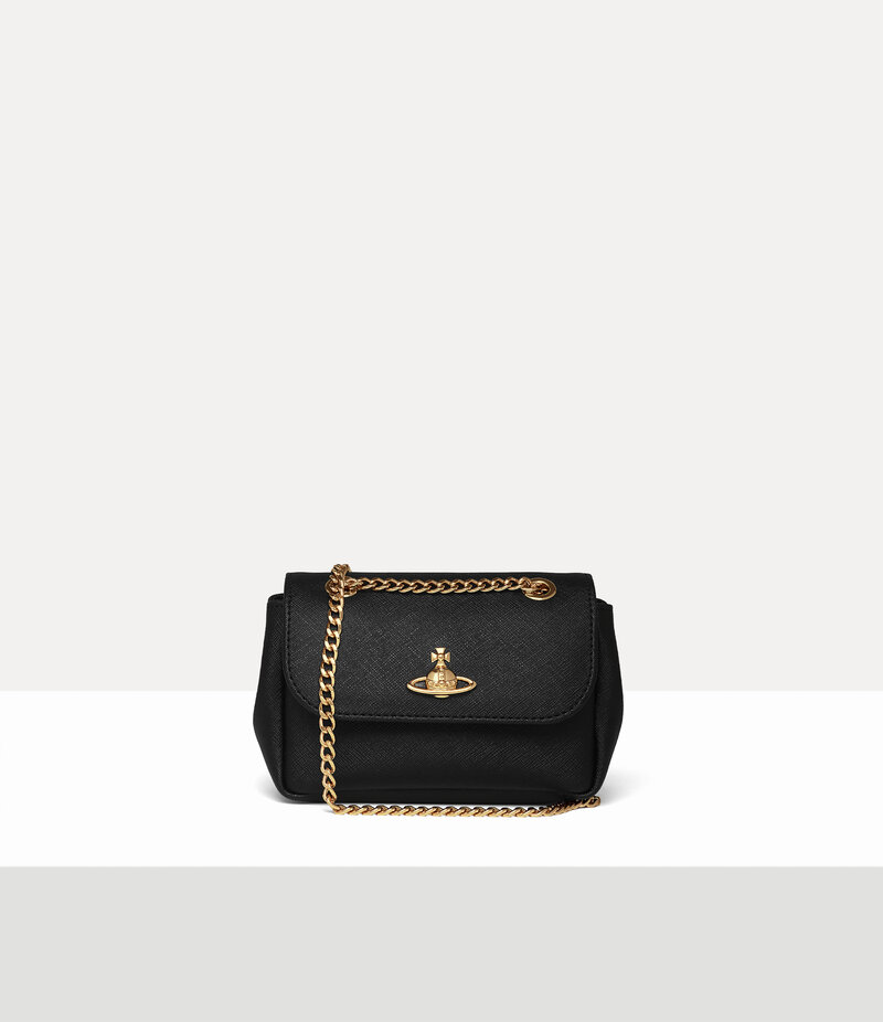 Vivienne Westwood Small Purse in Black 3D Orb