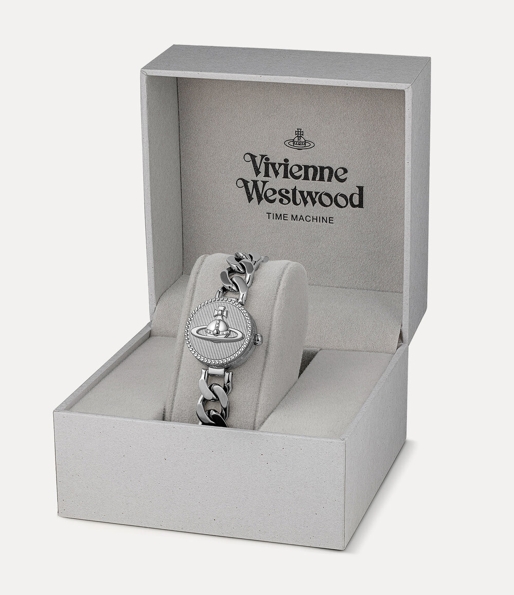 Vivienne Westwood Orb Button Watch in Silver, view 3