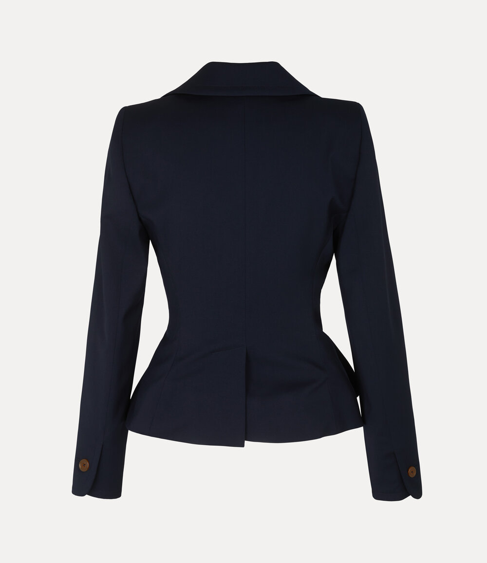 Vivienne Westwood Drunken Tailored Jacket in Navy Blue, view 3