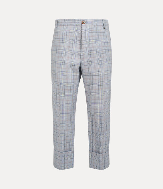 Vivienne Westwood Mens Multi George Check-pattern Cropped Wool And Linen-blend Trousers