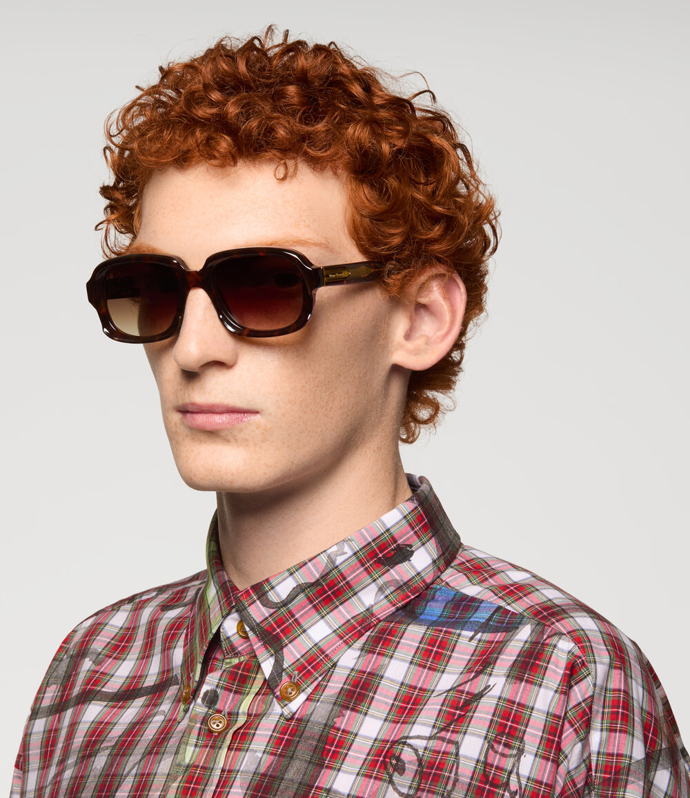 Vivienne Westwood Claude Sunglasses in Brown, view 6