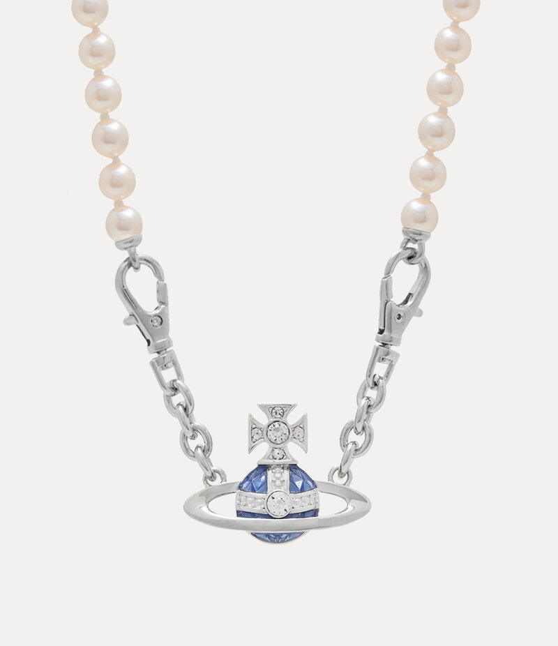 Vivienne Westwood Aïda Bas Relief Necklace in Platinum Rose