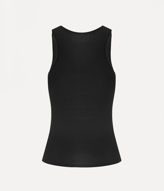 Vivienne Westwood Fitted Black Sleeveless Top With High Neckline