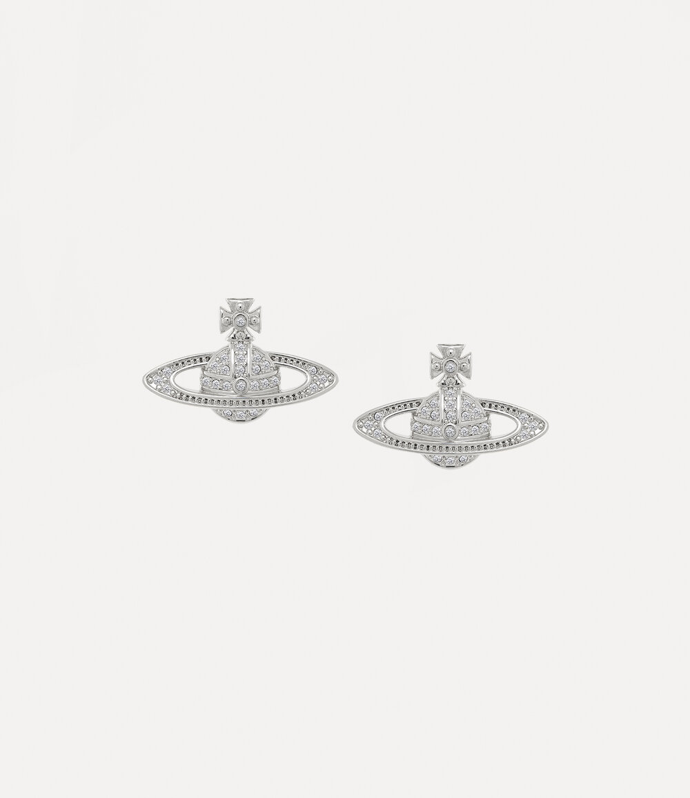 Vivienne Westwood Mini Bas Relief Earrings in Silver