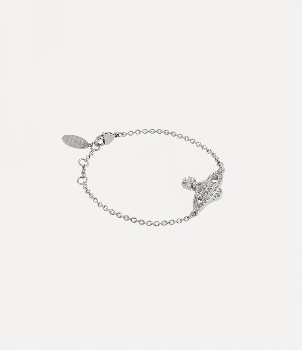 Vivienne Westwood Mini Bas Relief Chain Bracelet in Silver, view 2