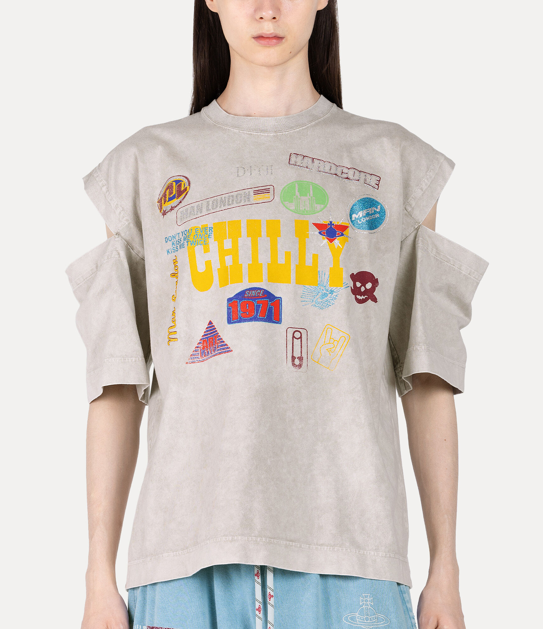 Patchwork Slit t-shirt in GRAY | Vivienne Westwood®