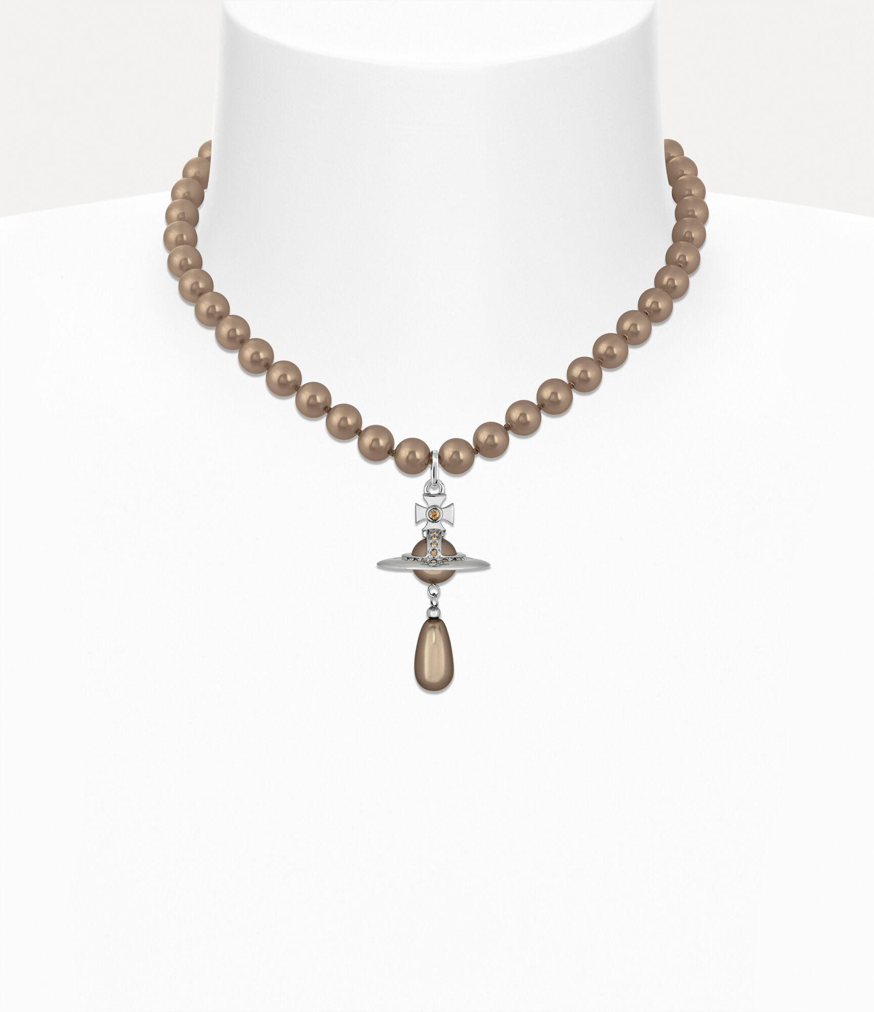 One Row Pearl Drop Choker 