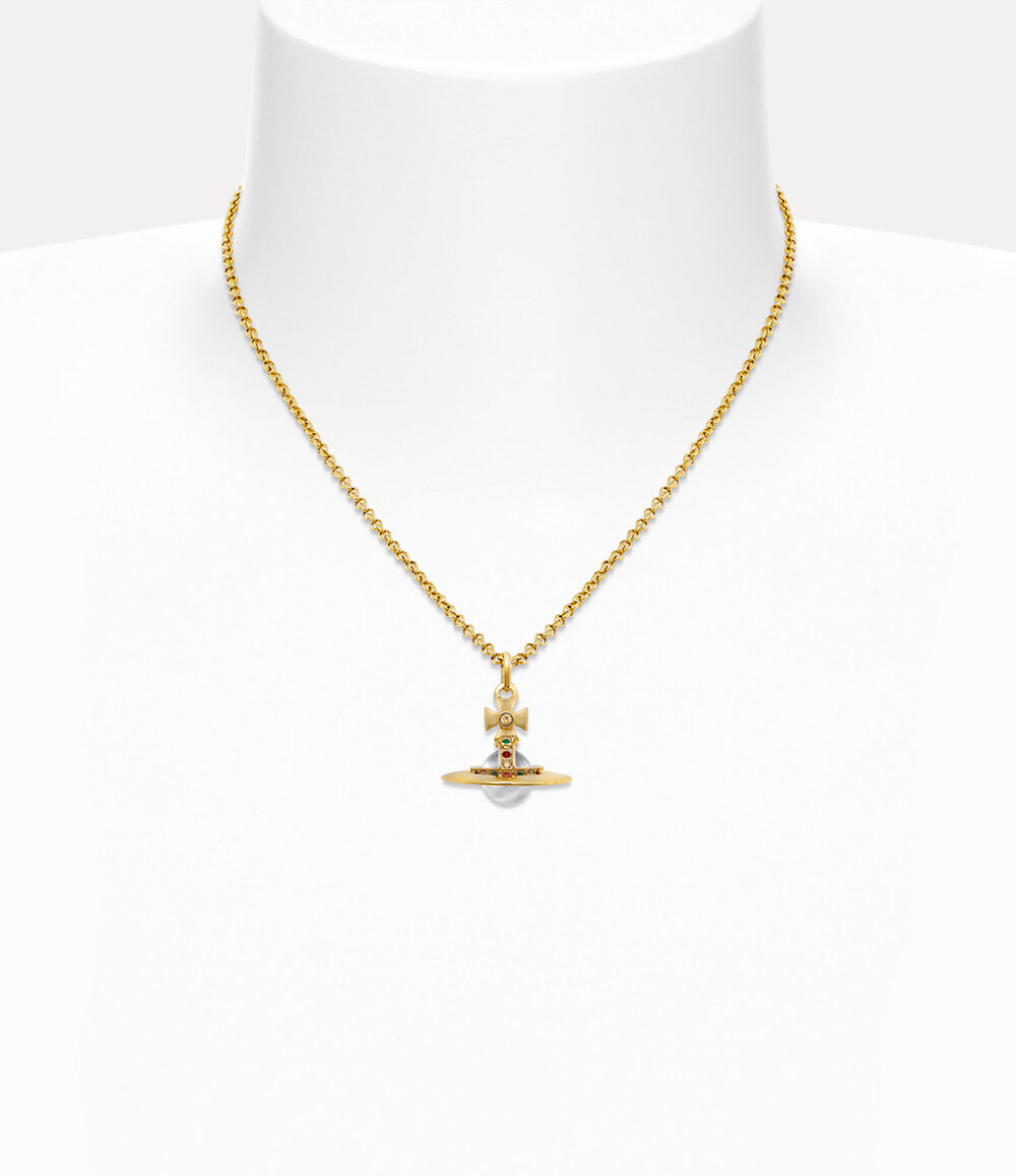 Vivienne Westwood New Tiny Orb Pendant Necklace in Gold, view 2